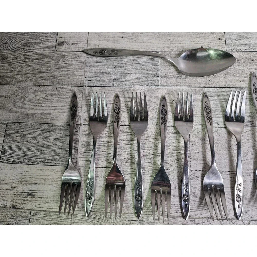 Vintage ONEIDA Betty Crocker MY ROSE Flatware Lot of 41 Community Stainless